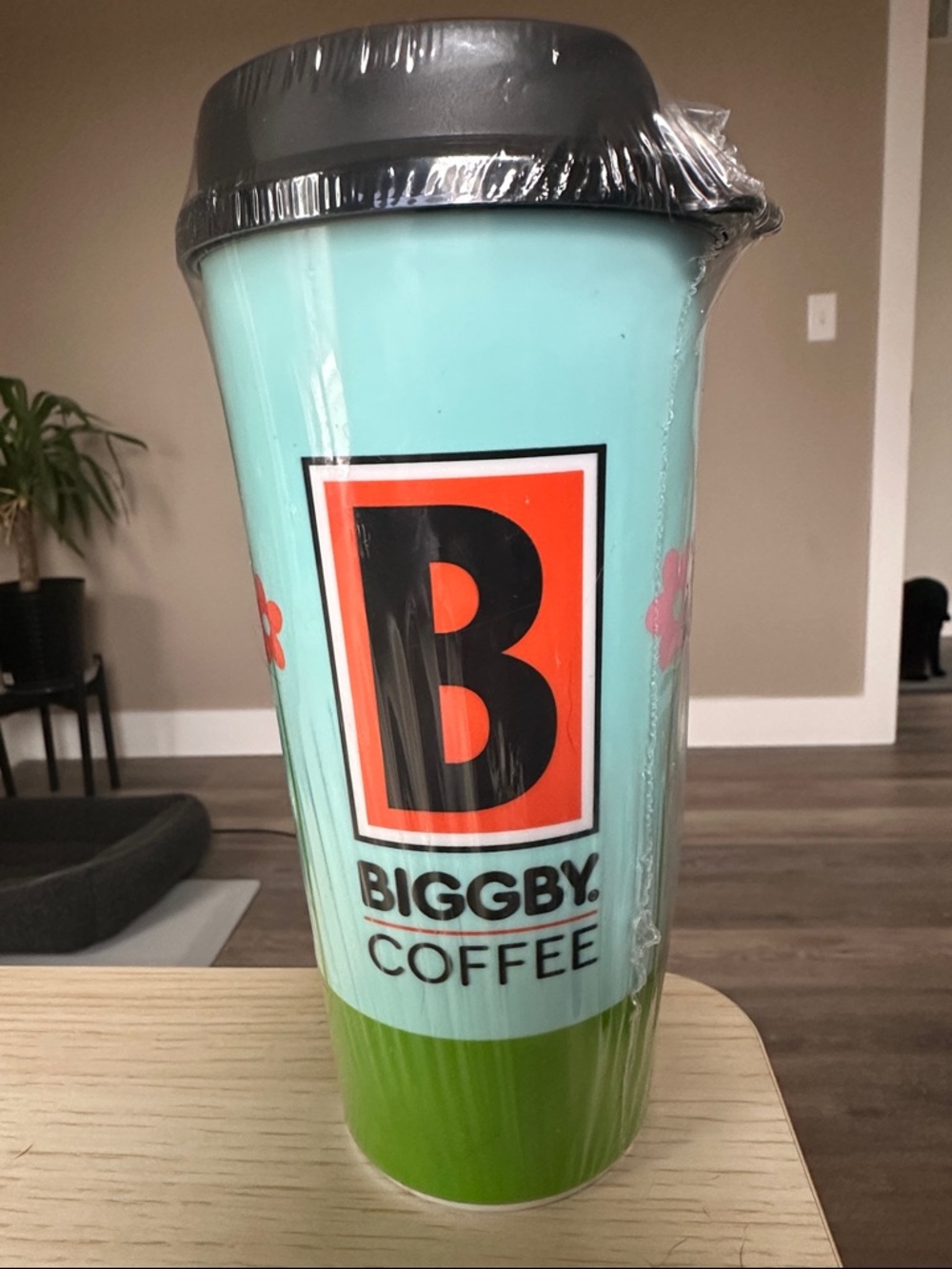 Biggby Coffee Reusable Tumbler - Aqua & Green
